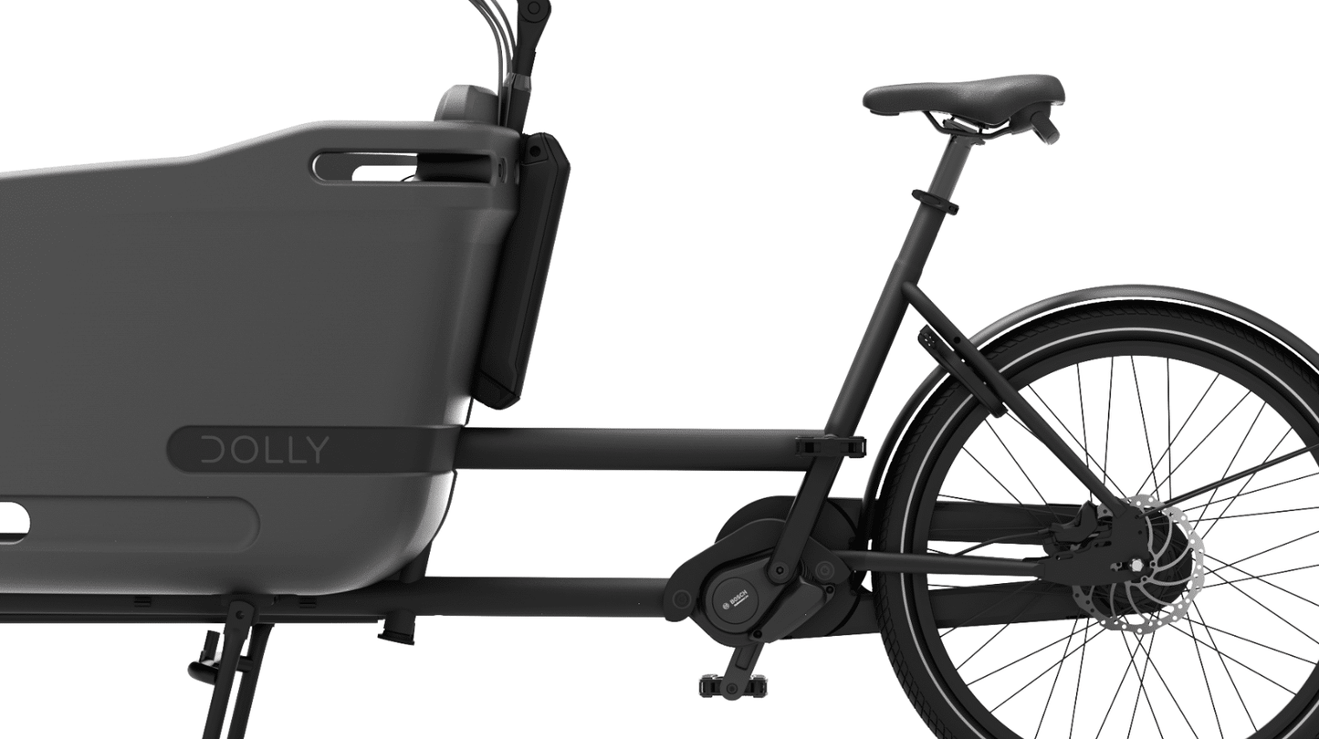 Dolly Joy Lastenrad in Black Graphite, Cockpit und Lenker