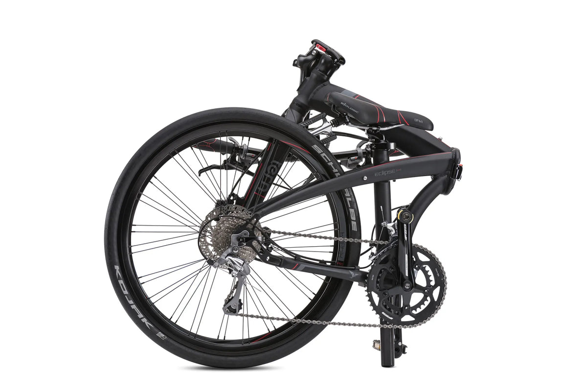 Tern Eclipse P20 Faltrad in Satin Black / Grey / Red – gefaltet
