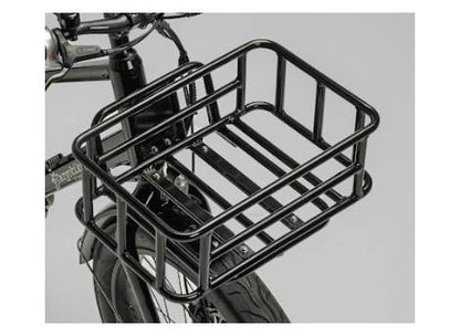 Cargobike Frontkorb am Longtail Varia mit einer Tasche beladen – Seitenansicht