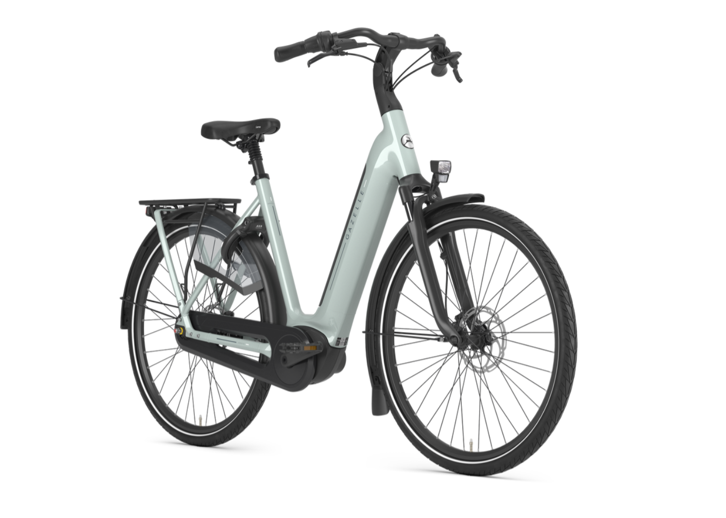 Gazelle Arroyo C8 Elite L Light Olive – Detailansicht Bosch Active Line Plus