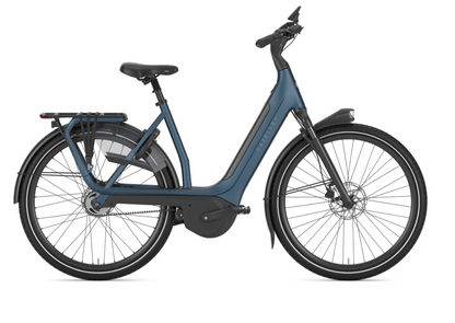 Gazelle Cabby C380 L Denim Blue – Detailansicht Lenker und Display