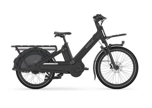 Gazelle Cabby C380 L Longtail E-Bike in Black Matt – Seitenansicht