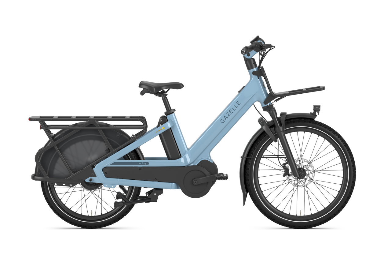 Gazelle Cabby C380 L Longtail E-Bike in Denim Blue – Seitenansicht