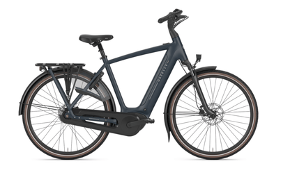 Gazelle Grenoble C8 E-Bike Herrenrad in Between Blue – Seitenansicht