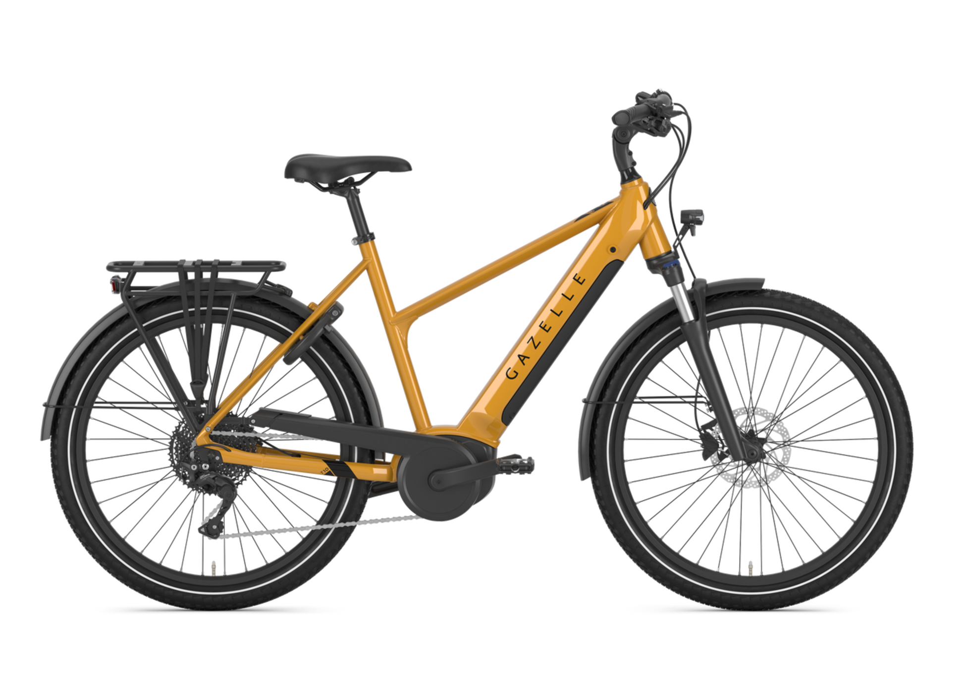 Gazelle Medeo T10 E-Bike in Turmeric Yellow – Seitenansicht