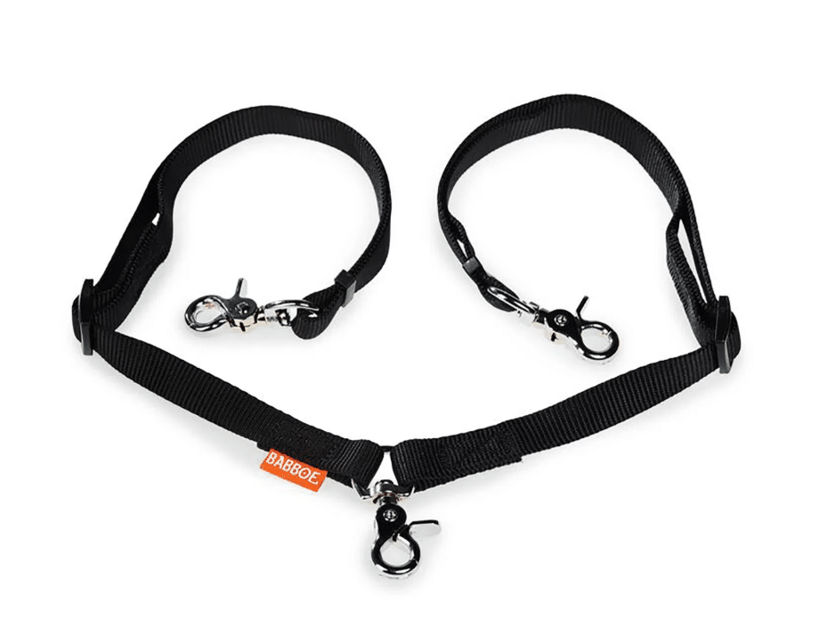 Babboe Dog Hundeleine - schwarz- verstellbar - 50-80cm