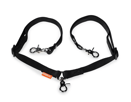 Babboe Dog Hundeleine - schwarz- verstellbar - 50-80cm