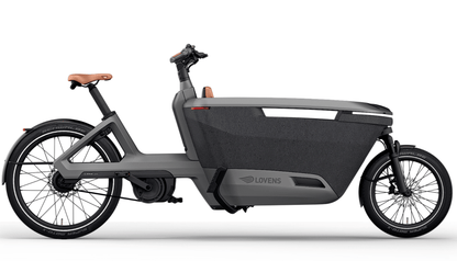 Lovens Explorer 2 S75 Lastenrad Alloy Grey – zweirädrige E-Lastenrad mit Bosch Cargo Line Motor 75 Nm