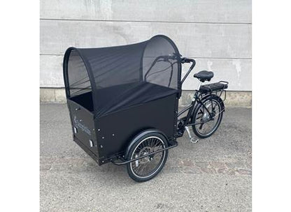 Cargobike Sonnenschutz 4 Kinder – Meshgewebe im Detail