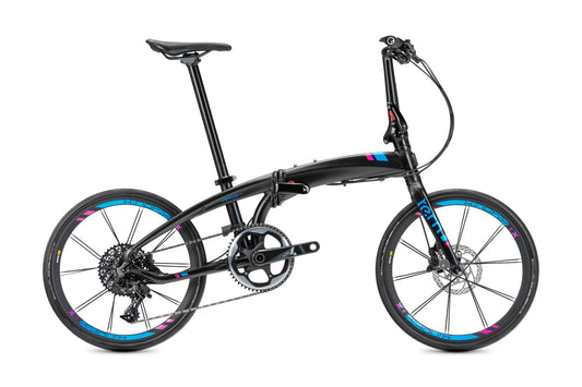 Tern Verge X11 Faltrad in Satin Black / Blue / Magenta – Seitenansicht