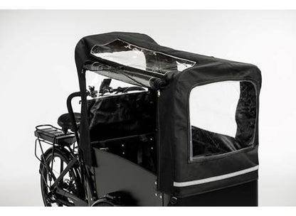 Cargobike Verdeck 4 Kinder hohe Ausführung in Schwarz, für Flex und Delight mit Holzbox